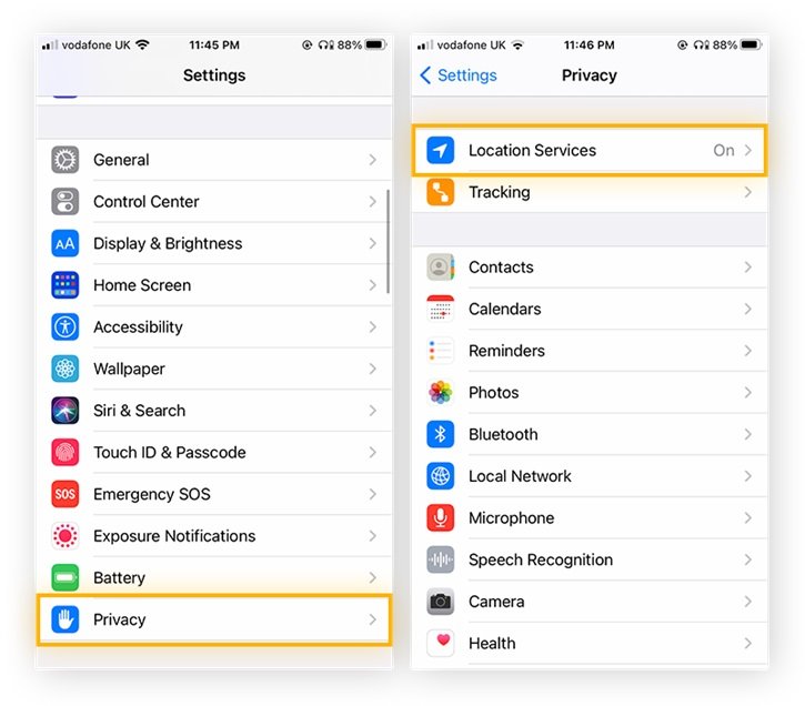 7. Keep Location Services turned off for all of your apps